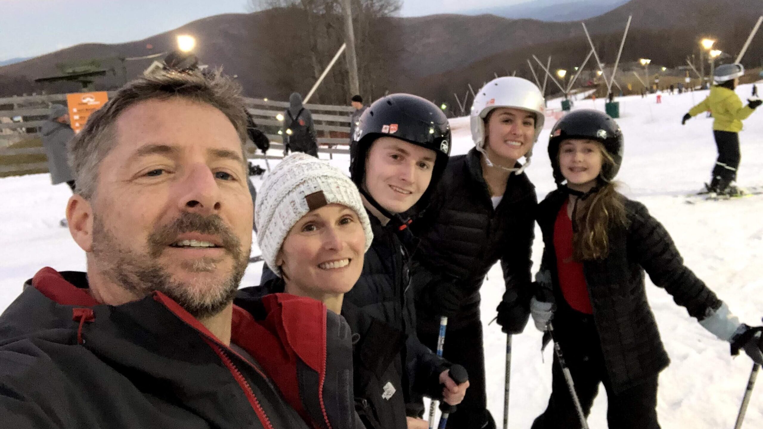 Brian on ski trip with family